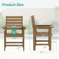 thumbnail image 6 of DYCANPO 18'' HDPS Outdoor Dining Chair Set of 4, Patio Chair with Armrest for Backyard, Light Brown, 6 of 6