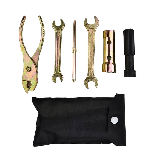 Bgsha 5pcs Motorcycle Tool Kit Spanner / Wrench / Screwdriver / Pliers W/Storage Bag
