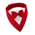 thumbnail image 4 of Pañuelo para perro, bufanda para cachorro, pañuelo triangular ajustable, babero para perro, collar de esmoquin para Acción de Gracias, perros pequeños Rojo, 4 of 8