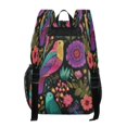thumbnail image 3 of PVC Transparent Backpacks Clear Backpack for Travel and Outings Colorful Birds and Flowers, 3 of 7