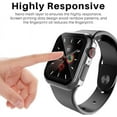 thumbnail image 2 of 2 Pack Clear 45mm Case Compatible with Apple Watch Series 7 8 45mm Tempered Glass Screen Protector Case, Full Coverage Hard Pc Shockproof Iwatch Cover Bumper (45mm, Clear x 2), 2 of 5