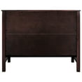 thumbnail image 6 of Accent Cabinet with 2 Glass Doors, Modern Console Table, Wooden Accent Cabinet with Adjustable Shelves, Storage Cabinet for Living Room Dining Room Entryway Hallway, 39.4"L x 15.7"W x 31.5"H, Brown, 6 of 10