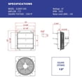 thumbnail image 4 of Ventilador de Escape iLiving Plata con Termostato Inalámbrico Inteligente y Control Remoto de Humeda, 4 of 6