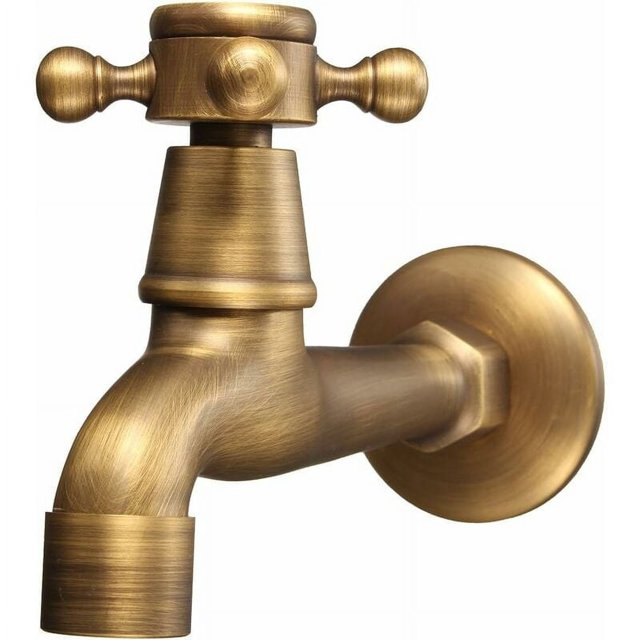 Oil Rubbed Bronze Single Handle Faucet, Wall Mounted For Space Saving And Decorative Appeal In Kitchen Or Laundry Room