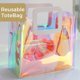 thumbnail image 4 of Bolsa de regalo VUOJUR holográfica, tamaño mediano, 28 x 25 x 11,3 cm, 3 unidades, 4 of 6