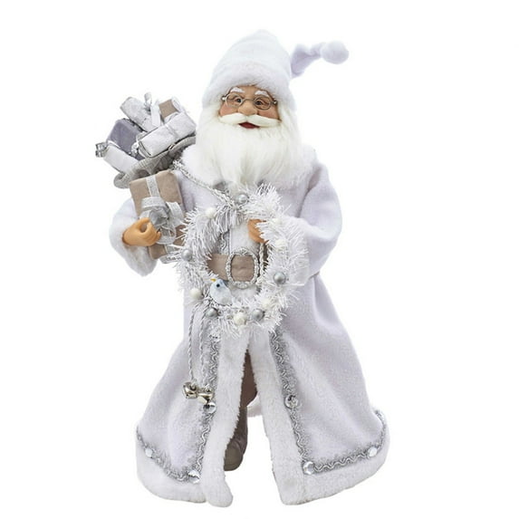 Kurt Adler 18" Ksa Kringles White Santa With Gft Bag