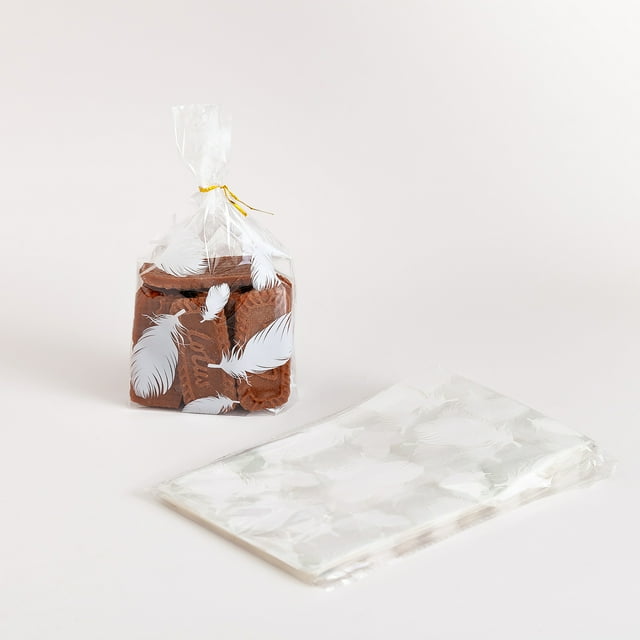 Nvzi 100 piezas de bolsas de celofán planas para envolver regalos, bolsas de celofán, bolsas para galletas, estilo E