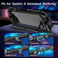 thumbnail image 4 of Dockable Protective Case for Nintendo Switch 2 TPU Ergonomic Grip Cover Foldable Joycons Holder Slim Shockproof Hard Shell Compatible with Switch2 Console & Kickstand-Pink, 4 of 7