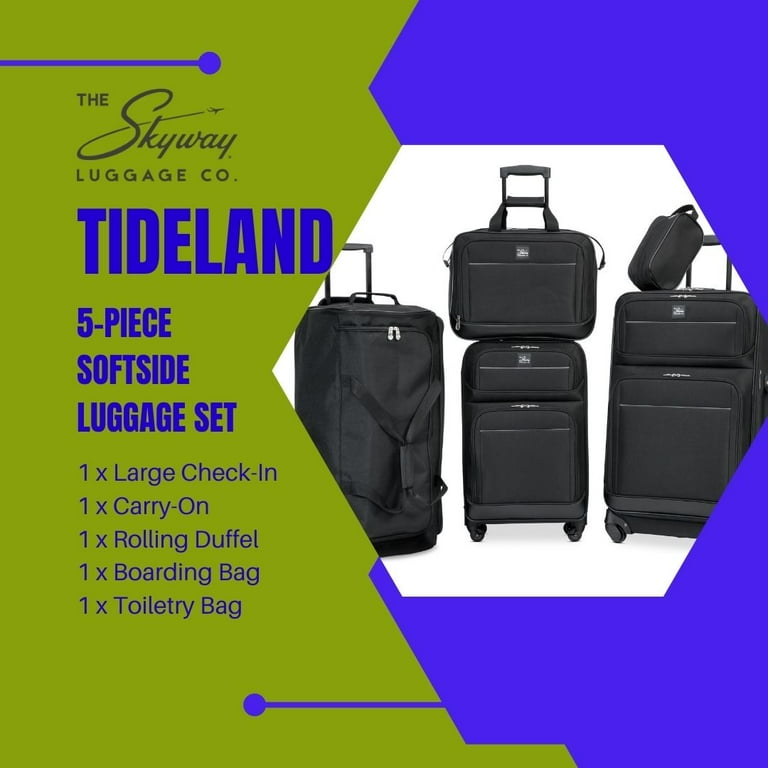 Skyway Luggage Tideland Softside 5-Piece Travel Luggage Set with