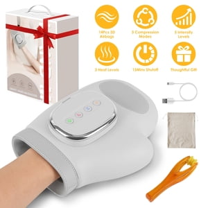 Moclever Hand Massager with Heat Compression Cordless Hand Massager with 3 Modes 3 Heat Levels 5 Intensity Levels