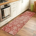 thumbnail image 3 of Christmas Snowflakes Kitchen Runner Rug 2x6 Washable Runners for Hallway Non Slip Red Winter White Snow Retro Large Area Rug Indoor Floor Carpet for Bathroom Laundry Entryway Bedroom Living Room, 3 of 8