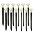 thumbnail image 1 of Unique Bargains Black Ink Ballpoint Pen, 12 Pack Twist Metal Pen 1.0mm Medium Point for Note Taking Journaling, Black, 1 of 7