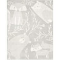 thumbnail image 2 of Unique Loom Whimsy Kids Collection Area Rug - Foxy (7' 10" x 10' Rectangle Gray/Ivory), 2 of 9