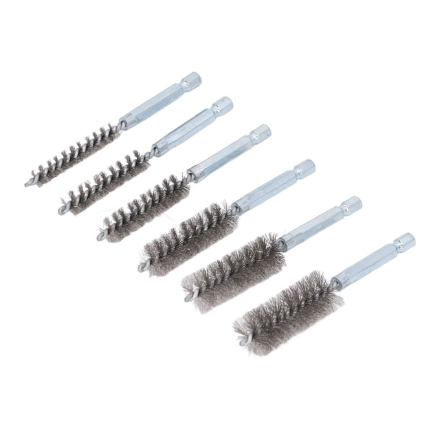 Scratch Brush, Robust Twisted Wire Bore Brush For Automobile Yellow Copper,Silver Stainless Steel,White Nylon