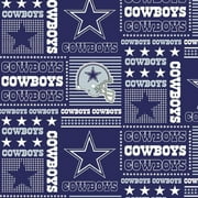 NFL Dallas Cowboys 58" 100% Cotton Sports Logo Craft Fabric By the Yard, Multi-color