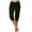 *Black, variant on ClodeEU Women's High Waisted Drawstring Capri Leggings ,Slim Fit Casual Athletic Pants with Pockets Green,Womens Plus L