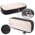 thumbnail image 4 of Picia Colorful Dots Pattern Large Capacity PU Leather Pencil Case Organizer Pen Marker Holder Double Zipper Storage Bag Big Pencil Pouch for College Office, 4 of 6