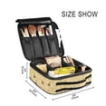 thumbnail image 3 of FORMRS Travel Makeup Bag Large Capacity Train Case Cosmetic Organizer with Adjustable Dividers, Cute Bee Pattern, 3 of 8