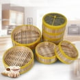 thumbnail image 5 of Multi-Sizes Bamboo Steamer Basket,Bamboo Food Steamer,Chinese Food Making Steamers, for Dumplings,Rice,Vegetables,Fish,Meat,Seafood 11.6CM STEAMER, 5 of 8