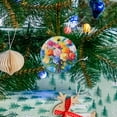 thumbnail image 5 of Funny Christmas Ornament,Flowers In Brush - Stroke Style,Xmas Round Ceramic Pendant, 5 of 6