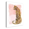 thumbnail image 2 of Creative Products Watercolor Leopard on Two Tone Blush 30x40 Canvas Wall Art, 2 of 5