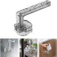 thumbnail image 2 of Tyeign Transparent Ripple Suction Handle & Hook Combo, No-Drill Bathroom Grab Bar for Glass Door, Shower Wall, Bathtub, Holds 22 Lb, Senior Safety Aid, Rental-Friendly, 2 of 9