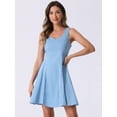 thumbnail image 2 of DARING DIVA Sweetheart Neck Flared Swing Cocktail Dress XS Blue, 2 of 6