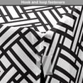 thumbnail image 4 of Black and White Dog Crate Cover, Monochrome Interlocking Stripes Pattern with Modern Abstract Inspirations, Easy to Use Pet Kennel Cover for Dogs, 35" x 23" x 27", Black White, by Ambesonne, 4 of 6