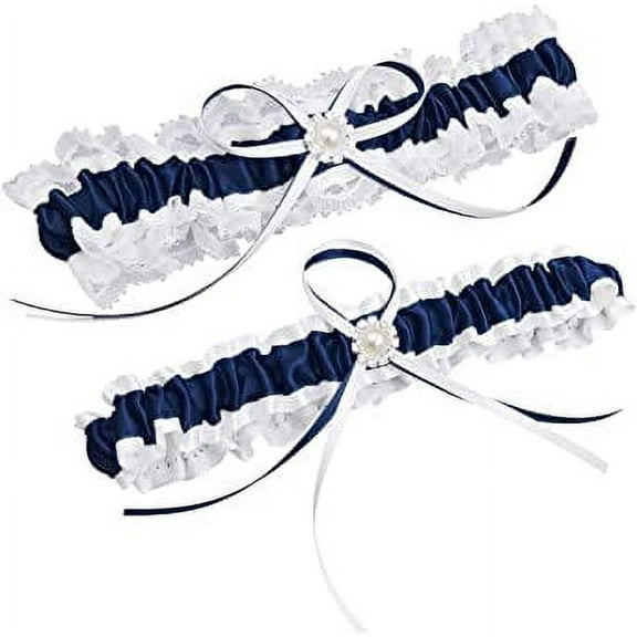 Nvzi Wedding Bridal Garter Belt Set Free Size(15-23 inch)