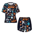 thumbnail image 4 of Lsque Creative Transport Women's Short-Sleeved Pajama Set - 2 Piece Soft and Lightweight Sleepwear Set-XX-Large, 4 of 9