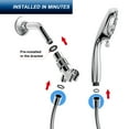 thumbnail image 3 of HOPOPRO Shower Head with Handheld 6 Setting Sprayer High Pressure Showerhead with Hose, Chrome with Water Saving, 3 of 7