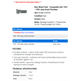 thumbnail image 2 of Rear Wheel Stud - Compatible with 1993 - 1996 Jeep Grand Cherokee 1994 1995, 2 of 2