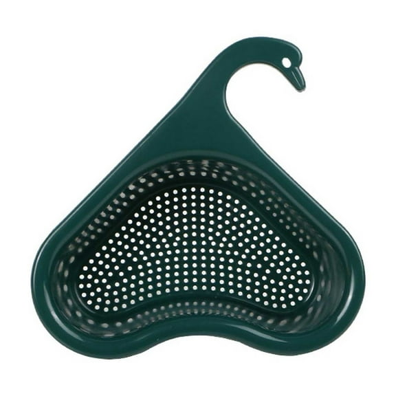 Blasgw Multifunctional Kitchen Sink Organizer with Swan Design, Telescopic Handle, and High-Stability Filter Basket for Space-Saving Storage Green