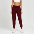 thumbnail image 4 of TGPMGRZ Yoga Scrub Pants Women High Rise Loose Fit Jogger Pants for Running, Hiking, Travel, Red Size L, 4 of 6