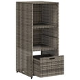 thumbnail image 6 of vidaXL Patio Storage Cabinet Tool Organizer Outdoor Furniture Poly Rattan, 6 of 11