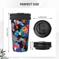 thumbnail image 3 of KLL Tropical Palm Leaves Pattern Stainless Steel Vacuum Insulated Tumbler - Carry Insulated Coffee Mug - Reusable Insulated Cold Brew Iced Coffee Cup Thermos, 3 of 8