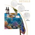 thumbnail image 5 of Funny Diving Pig Rectangle Tablecloth, Ocean Sea Coastal Coral Fish Marine Life Waterproof & StainResistant Tablecloth, Washable Oil-proof Table Cover for Dining/Party/Wedding/Buffet 54x108 In, 5 of 9