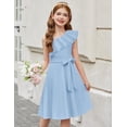 thumbnail image 2 of Vestido Arshiner Tween Girls de verano con un solo hombro azul 10-11Y, 2 of 6