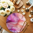 thumbnail image 2 of Round Placemats Abstract Ombre Pink Marble 15 inch Set of 4 Table Mats for Dining Table Modern Art Heat Resistant Non-Slip Kitchen & Home Decorative Place Mat Set, 2 of 8