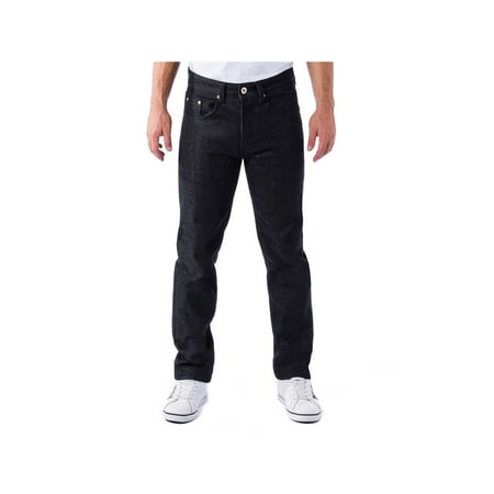 Alta Denim F-16 Designer Fashion Men's Straight Fit Jeans - Black 30 W 30
