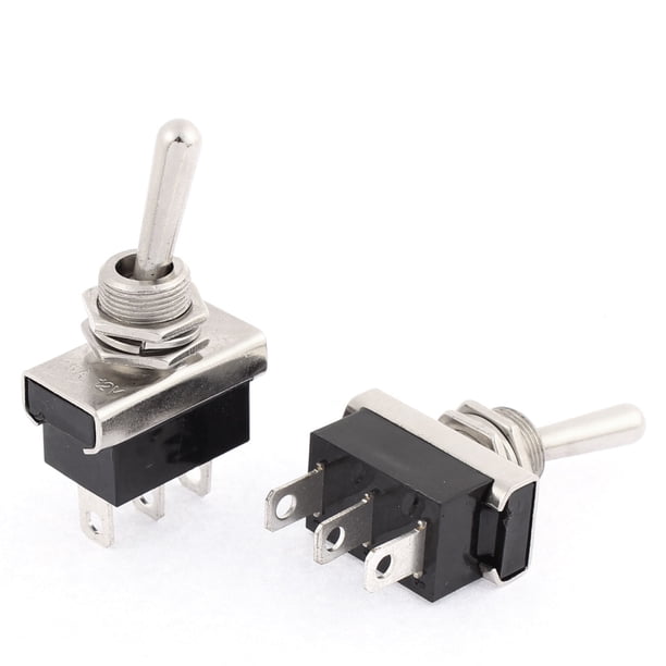 Interruptor de palanca de 2 posiciones y 3 pines de 12V 25A para automóvil, 2 piezas