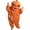 #01 Orange, variant on Cute Cartoon Pajamas for Women Men Pig Onesie Adult Coral Fleece Plush Sleepwear Warm Loungewear with 3D Ears Piggy Pink M