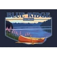 thumbnail image 4 of Blue Ridge, Georgia, Canoe and Lake, Contour (Canvas Deluxe Tote Bag, Faux Leather Handles & Zip Pocket), 4 of 4