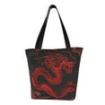 thumbnail image 1 of Disketp Red Dragon On Black Bolsa de Hombro Casual para Mujer, Bolso Cruzado para Compras, Viajes y Uso Diario, 1 of 6