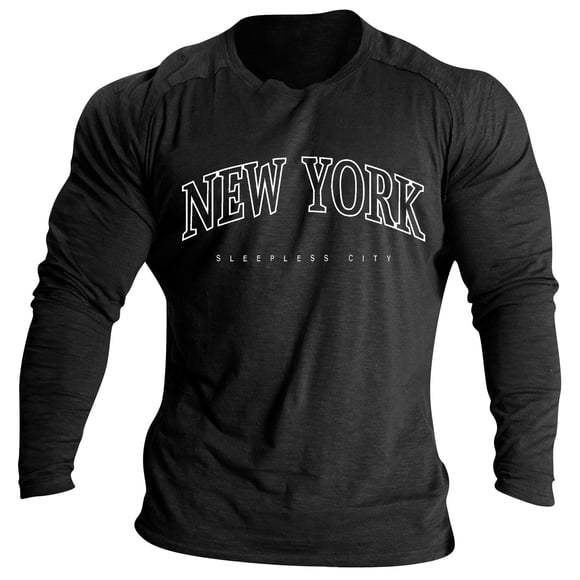 Fashion Trend Letter Print Raglan Long Sleeve T Shirt for Everyday Casual Streetwear Comfort and Versatility in Men’s T Shirts
