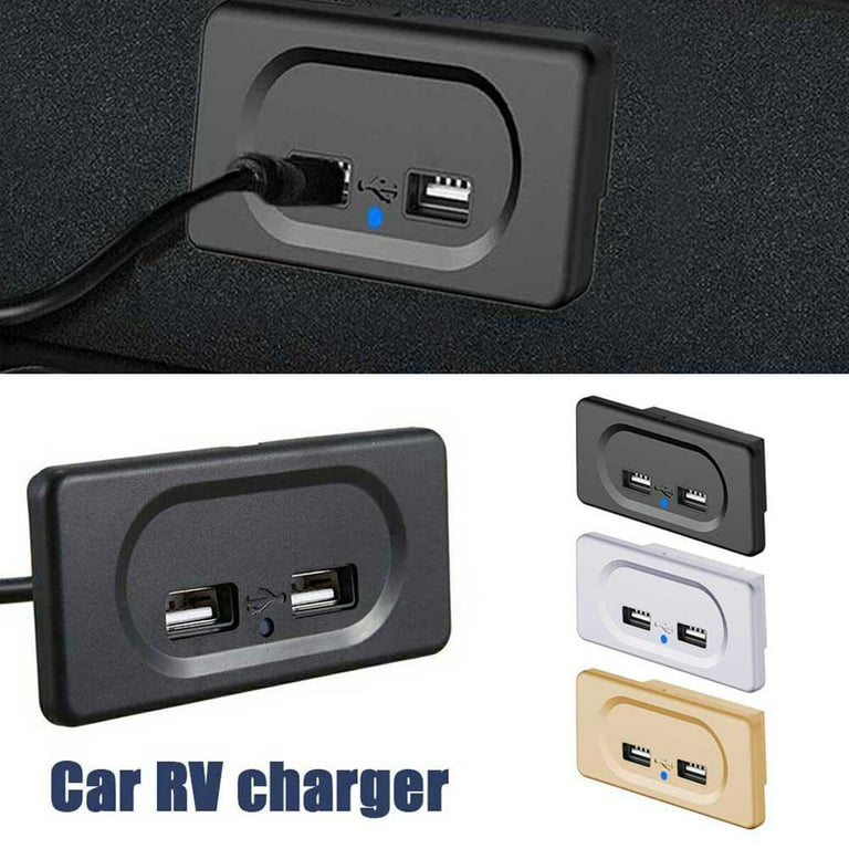 12V 24V Car Outlet Fast Charger Dual USB Car Installation RV Motorhome