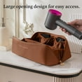 thumbnail image 6 of Universal Travel Storage Bag for Hair Dryer, All-in-One Storage Organizer Bag for Hair Tools Attachments, Brown, 6 of 16