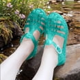 thumbnail image 6 of WEIGFI Children'S Sandals Open Toe Comfort Jelly Breathable Summer Casual Soft Sole Adjustable Strap Sweet Pool Slipper,Green,5-5.5 Years, 6 of 6