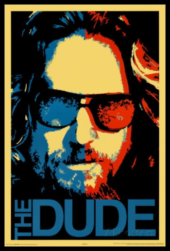 The Big Lebowski The Dude Laminated & Framed Poster (24 X 36)