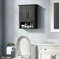 thumbnail image 2 of kleankin Bathroom Wall Cabinet Medicine Cabinet with Shelf, Black, 2 of 10